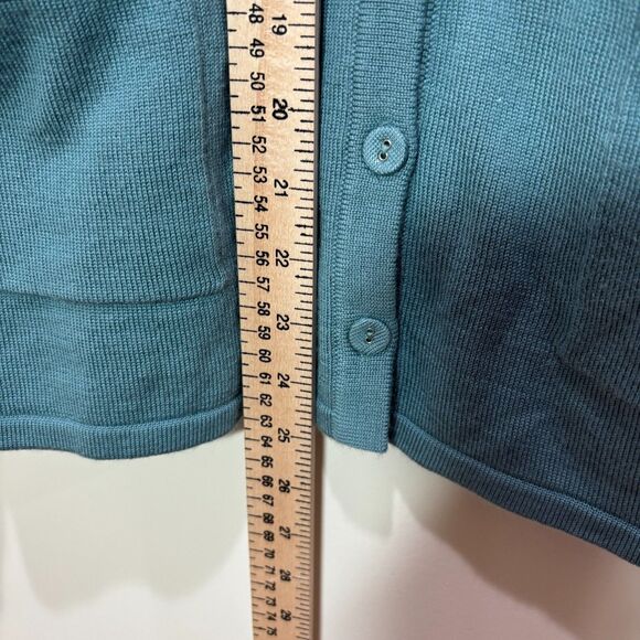 Castle of Ireland Cardigan Teal Blue Women L Wool Embroidered Coastal Granny - Picture 4 of 9